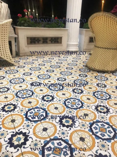 کاشی سنتی با طرح اسپانیایی- مراکشی