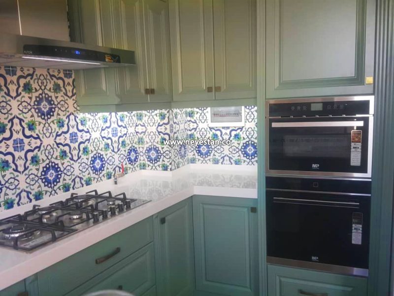کاشی اسپانیایی مراکشی بین کابینت