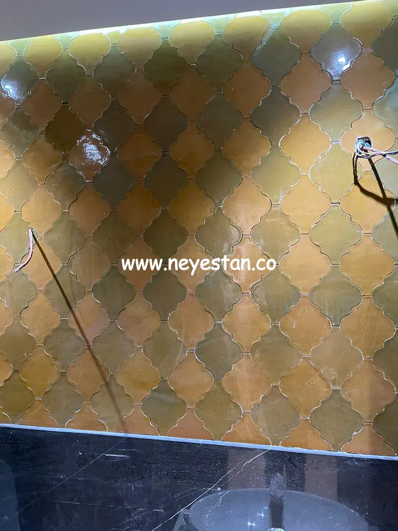 antique arabesque terracotta tile