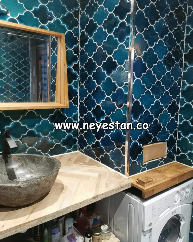 سرویس بهداشتی با کاشی طرح ترنج 