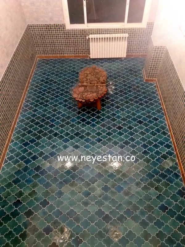 خشت فرم دار طرح ترنج کار شده در شاه نشین