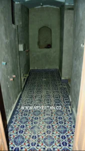 کاشی سنتی هفت رنگی گل ترکی در حمام