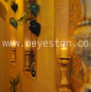 کاشی سنتی گل و مرغ